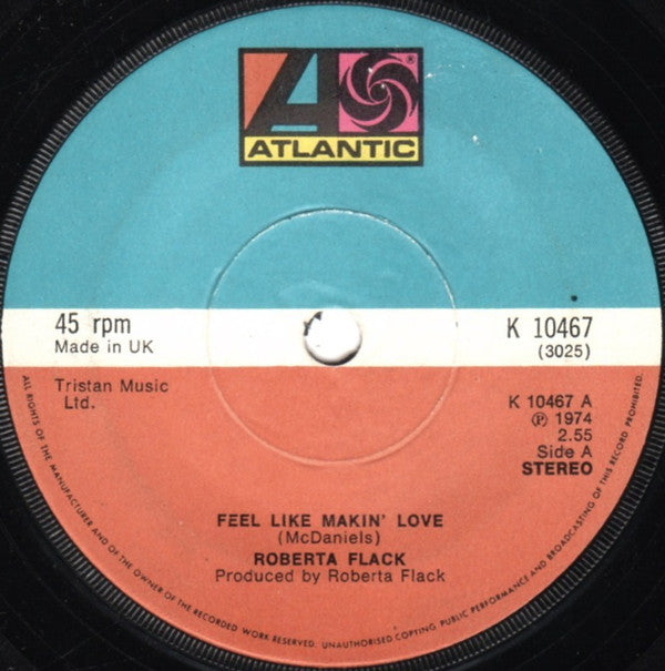 Roberta Flack : Feel Like Makin' Love (7", Single, Sol)