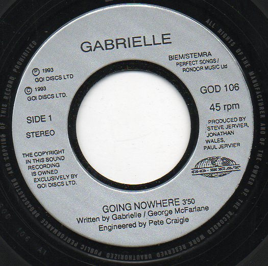 Gabrielle : Going Nowhere (7", Jukebox)