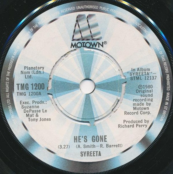 Syreeta : He's Gone (7", Single)