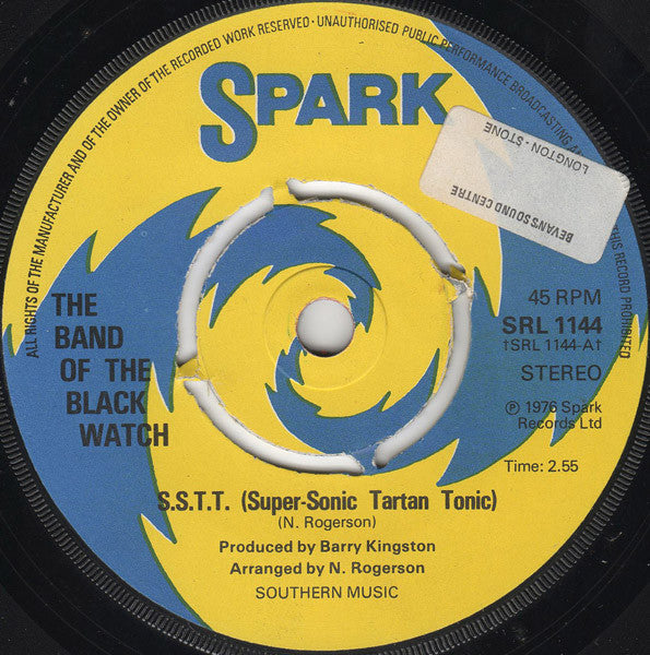 The Band Of The Black Watch : S.S.T.T. (Super-Sonic Tartan Tonic) (7")