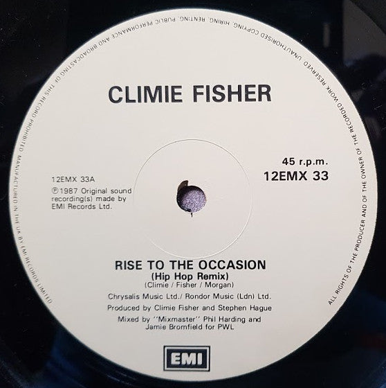 Climie Fisher : Rise To The Occasion (Hip Hop Remix) (12", Single)