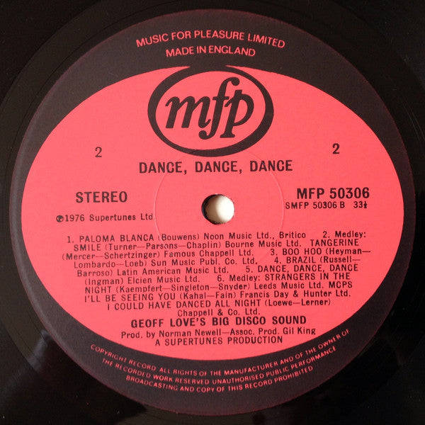 Geoff Love's Big Disco Sound : Dance Dance Dance (LP, Album)