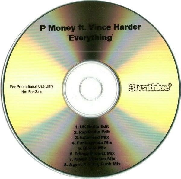 P-Money Ft. Vince Harder : Everything (CDr, Single, Promo)