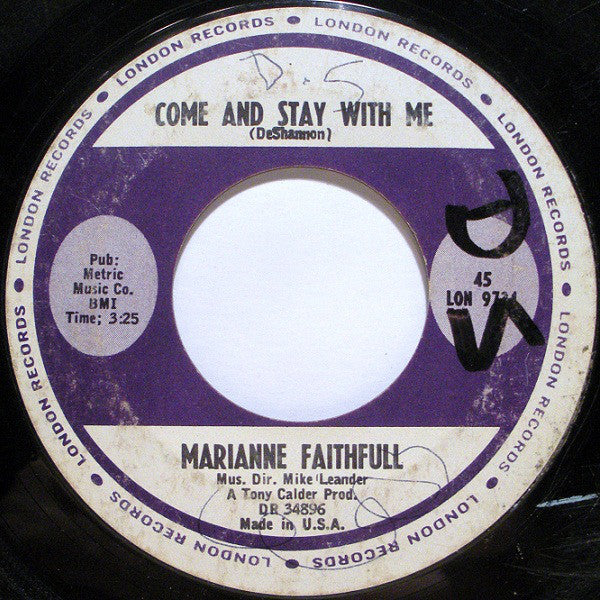 Marianne Faithfull : Come And Stay With Me (7", Single)