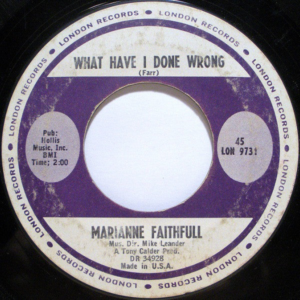 Marianne Faithfull : Come And Stay With Me (7", Single)