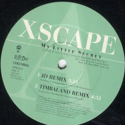 Xscape : My Little Secret (12", Promo)