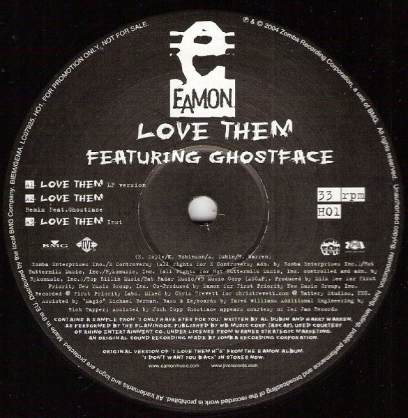 Eamon : Love Them (12", Promo)
