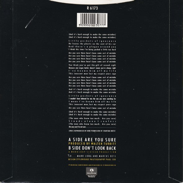 So (2) : Are You Sure (7", Single)