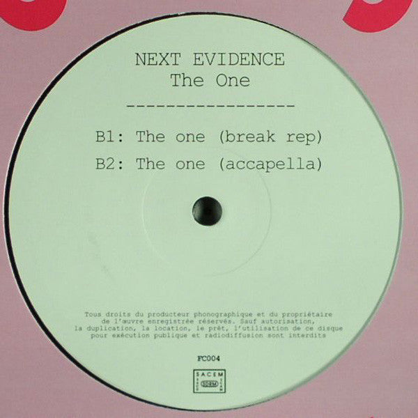 Next Evidence : The One (12")