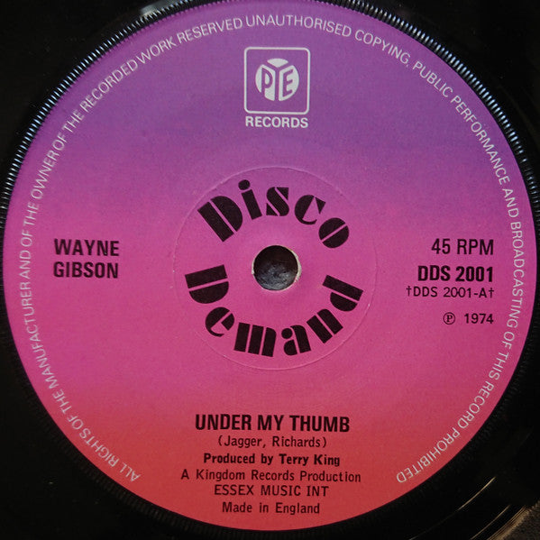Wayne Gibson : Under My Thumb (7", Single, Sol)