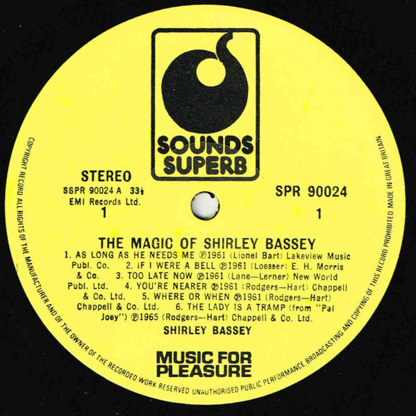 Shirley Bassey : The Magic Of Shirley Bassey (LP, Comp, RE)