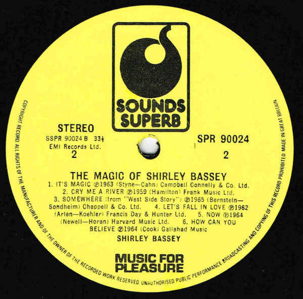 Shirley Bassey : The Magic Of Shirley Bassey (LP, Comp, RE)