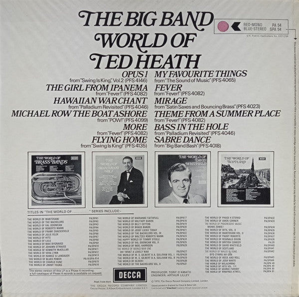 Ted Heath And His Music : The Big Band World Of Ted Heath (LP, Album, Mono)