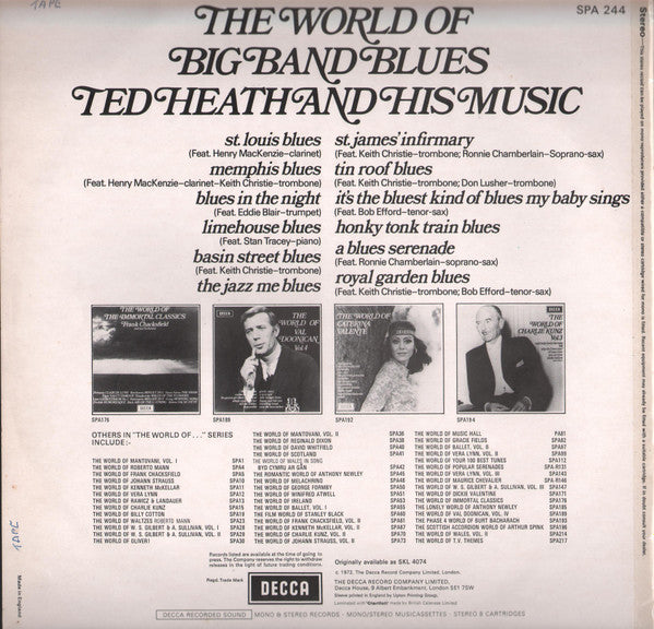 Ted Heath And His Music : The World Of Big Band Blues (LP, Album, RE)
