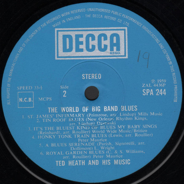 Ted Heath And His Music : The World Of Big Band Blues (LP, Album, RE)