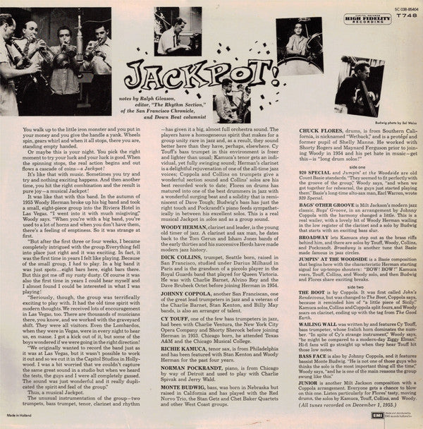 Woody Herman And The Las Vegas Herd : Jackpot! (LP, Album, Mono, RE)