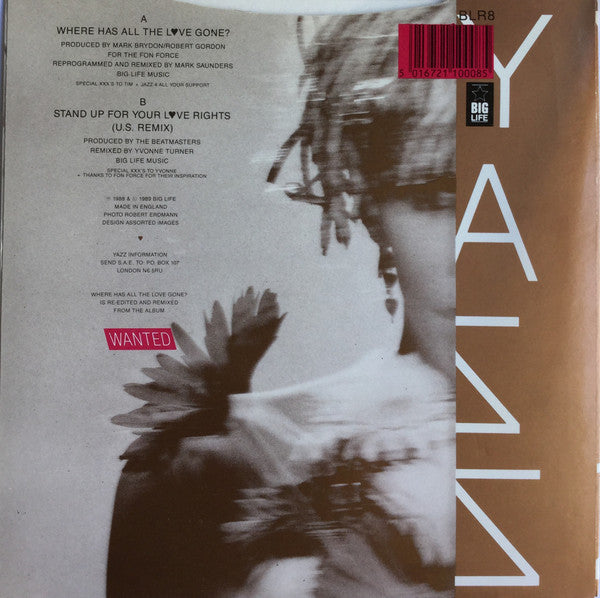 Yazz : Where Has All The Love Gone? (7", Single, MPO)