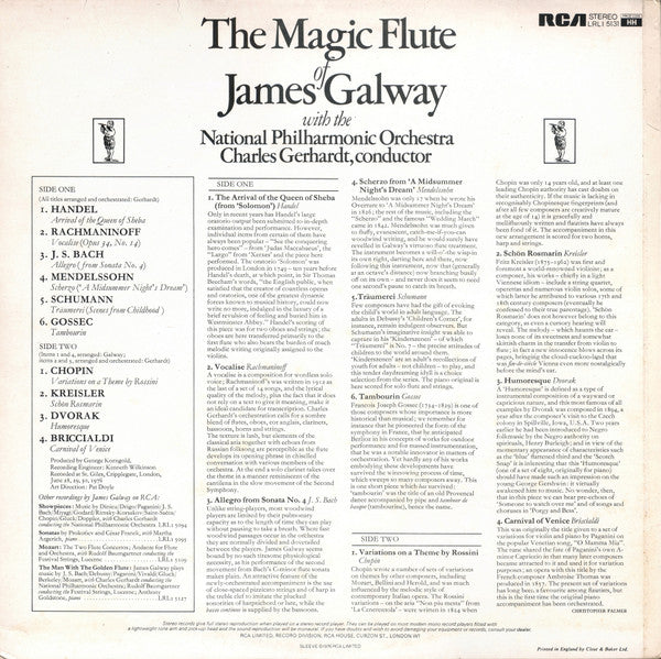 James Galway : The Magic Flute Of James Galway (LP, Album)