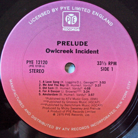 Prelude (3) : Owlcreek Incident (LP, Album, Ter)