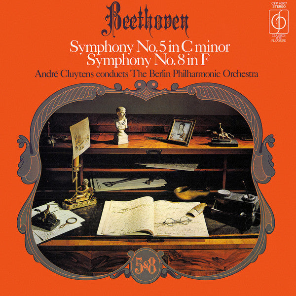Ludwig van Beethoven, André Cluytens Conducts Berliner Philharmoniker : Symphony No. 5 In C Minor, Symphony No. 8 In F (LP)