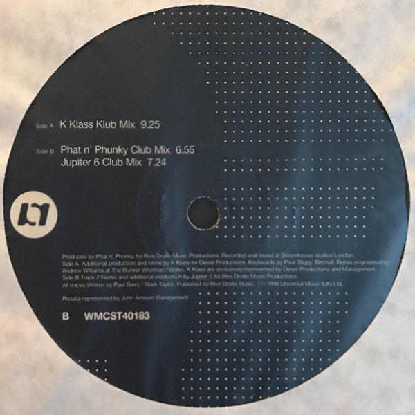 Phat 'N' Phunky Feat. Rozalla : Friday Night (2x12", Promo)