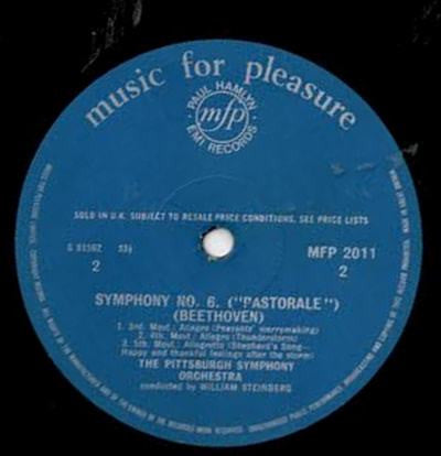 Ludwig van Beethoven, Pittsburgh Symphony Orchestra Conducted by William Steinberg : Symphony No.6 In F Major Op.68 "Pastorale" (LP, Mono)