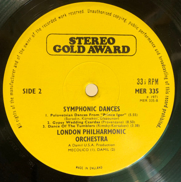 London Philharmonic Orchestra, Douglas Gamley : Symphonic Dances (LP, Album)