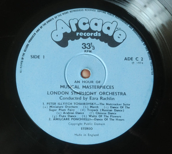 London Symphony Orchestra Conducted By Ezra Rachlin : An Hour Of Musical Masterpieces (LP, Album)