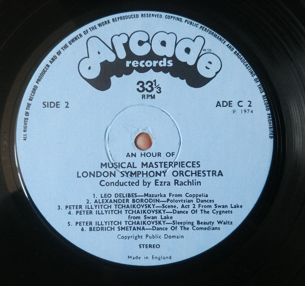 London Symphony Orchestra Conducted By Ezra Rachlin : An Hour Of Musical Masterpieces (LP, Album)