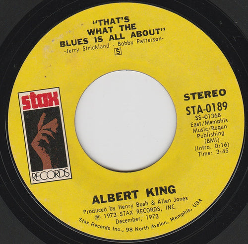 Albert King : That's What The Blues Is All About / I Wanna Get Funky (7", Single, Styrene, Ter)