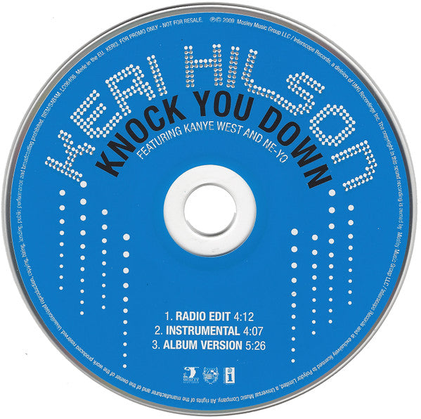 Keri Hilson Featuring Kanye West & Ne-Yo : Knock You Down (CD, Single, Promo)