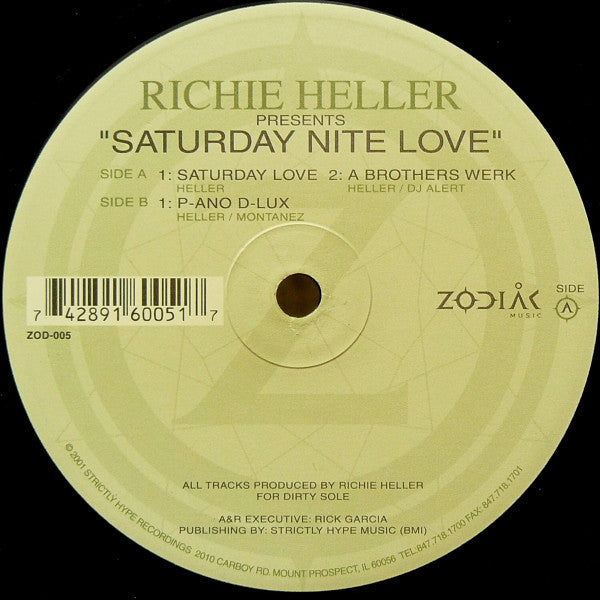 Richie Heller : Saturday Nite Love (12")