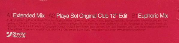 Novacane (2) Vs No One Driving : Love Be My Lover (Playa Sol) (12")