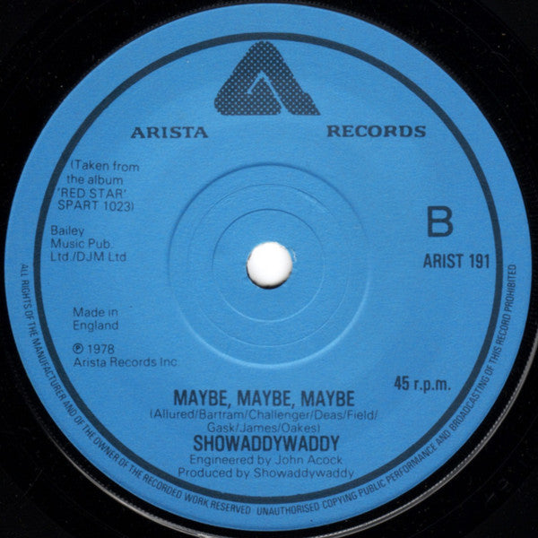 Showaddywaddy : A Little Bit Of Soap (7", Single, Sol)