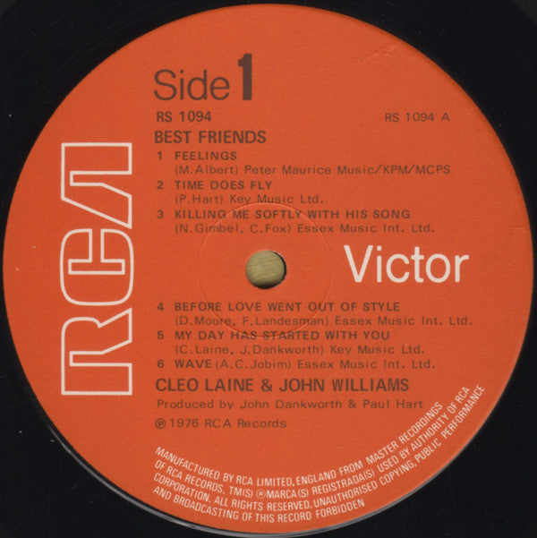 Cleo Laine and John Williams (7) : Best Friends (LP, Album)