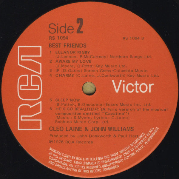 Cleo Laine and John Williams (7) : Best Friends (LP, Album)