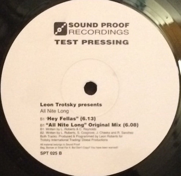 Leon Trotsky : All Nite Long (12", TP)