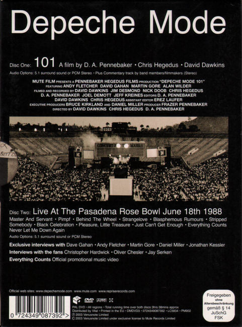 Depeche Mode : 101 (DVD-V, RE, Multichannel, PAL + DVD-V, Multichannel)