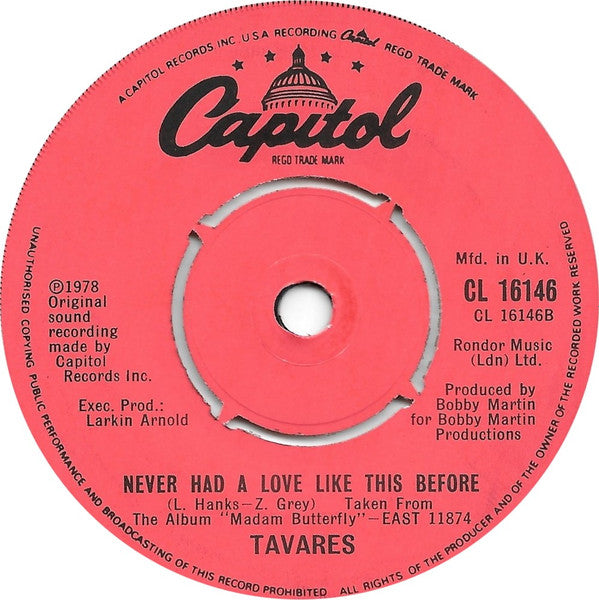 Tavares : I Don't Want You Anymore (7")