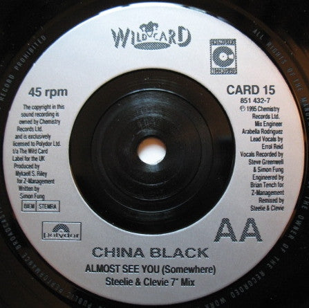 China Black : Almost See You (Somewhere) (7")