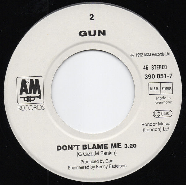 Gun (2) : Steal Your Fire (7", Single)