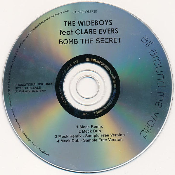 The Wideboys Feat Clare Evers : Bomb The Secret (CD, Promo)
