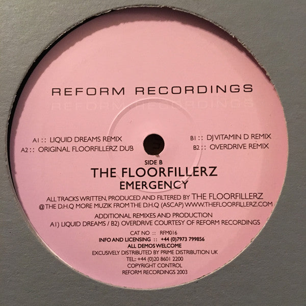 The Floorfillerz : Emergency (12")