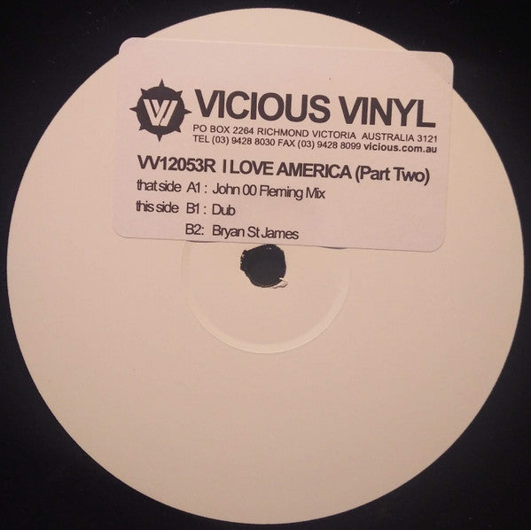 Mark James : I Love America (12", Promo, W/Lbl, Inf)