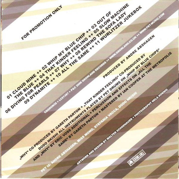 Pet : Rewind The Sofa Lady (CD, Album, Promo)