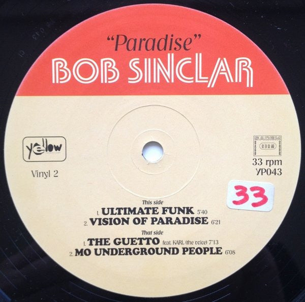 Bob Sinclar : Paradise (2x12", Album, Big)