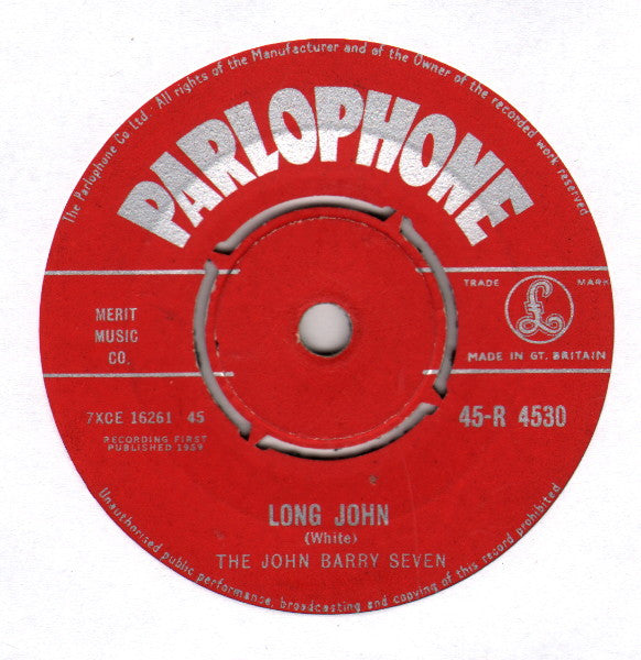 The John Barry Seven : Long John (7", Single)