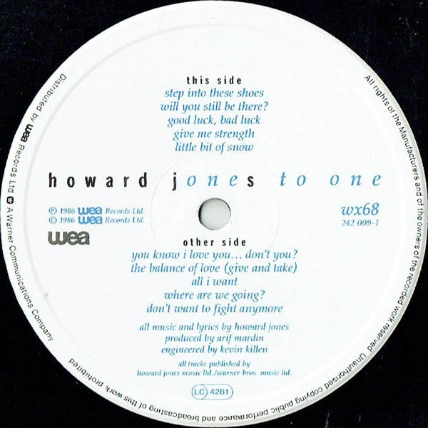Howard Jones : One To One (LP, Album)