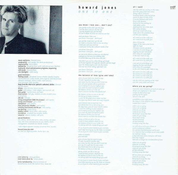 Howard Jones : One To One (LP, Album)
