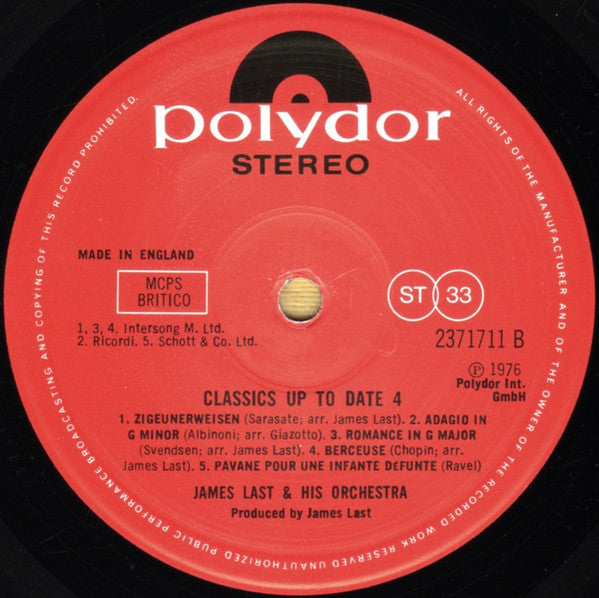 Orchester James Last : Classics Up To Date 4 (LP, Album)